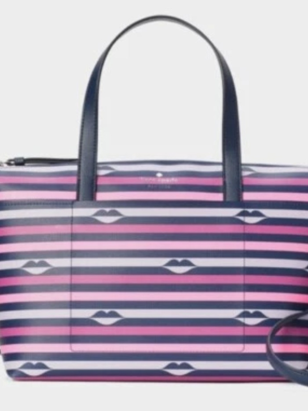 Kate Spade New York Purse Patrice Satchel (Pink Stripe Multi)